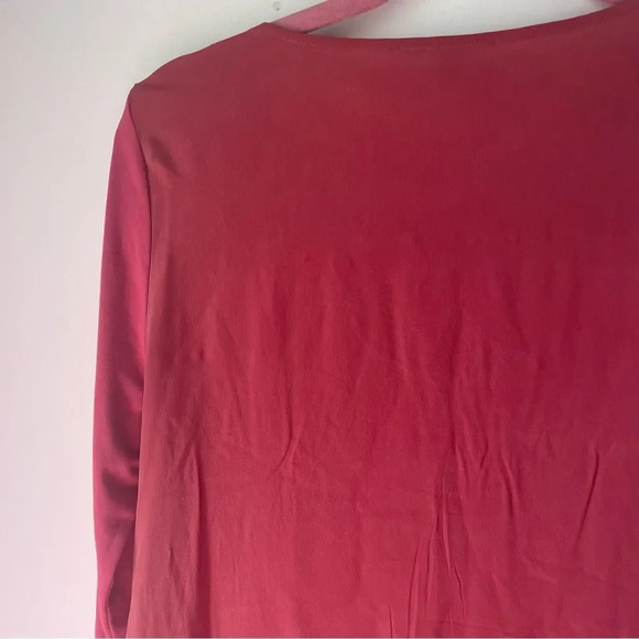 COS raspberry pink silk back long sleeve top S - Picture 10 of 12